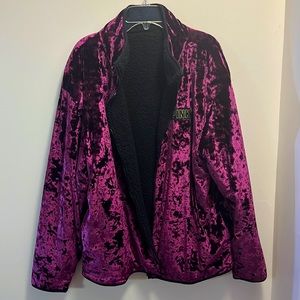 PINK limited ed. sherpa/velvet reversible jacket!